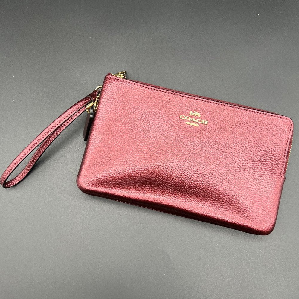 Coach Metallic Cherry Double Wristlet